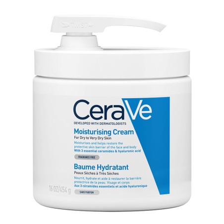 CeraVe Baume Hydratant Nourrissant Peau Sèche à Très Sèche -454g avec Pompe