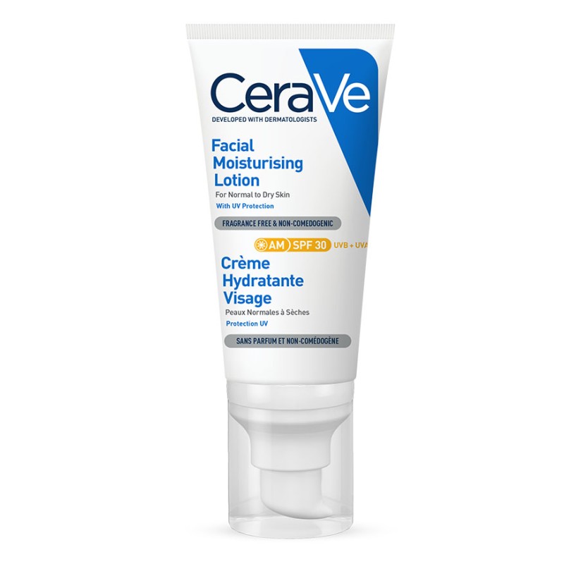 CeraVe Crème Hydratante Visage SPF30 Peaux Normales à Sèches 52ml