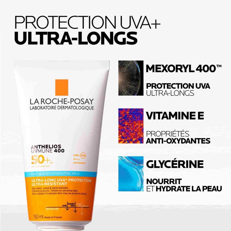 La Roche Posay Anthelios UVMUNE 400 Lait Hydratant Visage et Corps