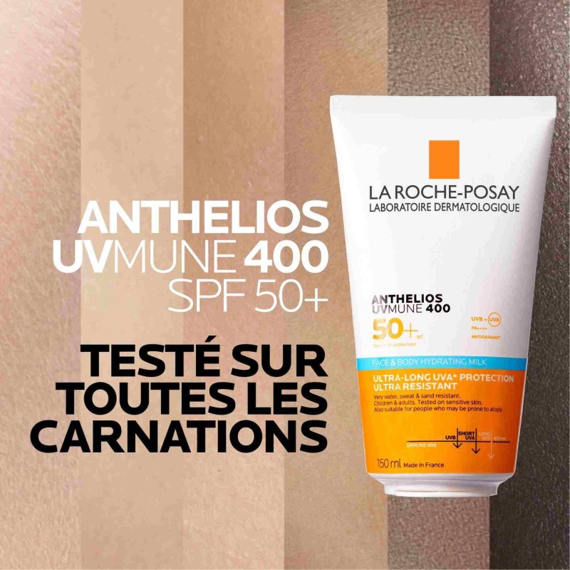 La Roche Posay Anthelios UVMUNE 400 Lait Hydratant Visage et Corps