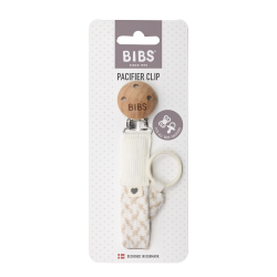 BIBS Attache sucette tressée - Ivory / Vanilla