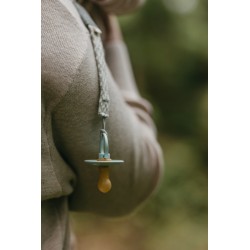 BIBS Attache sucette tressée - Sage / Ivory