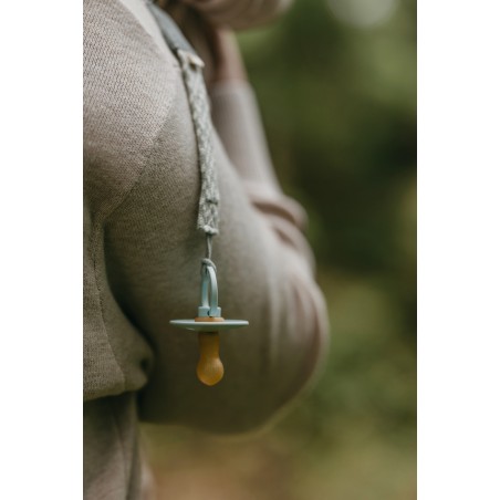 BIBS Attache sucette tressée - Sage / Ivory
