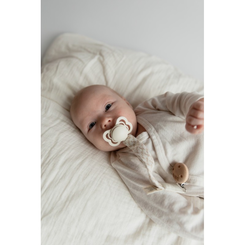 BIBS Attache sucette tressée - Ivory / Vanilla