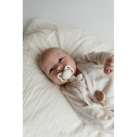 BIBS Attache sucette tressée - Ivory / Vanilla