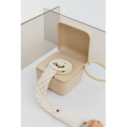 BIBS Attache sucette tressée - Ivory / Vanilla