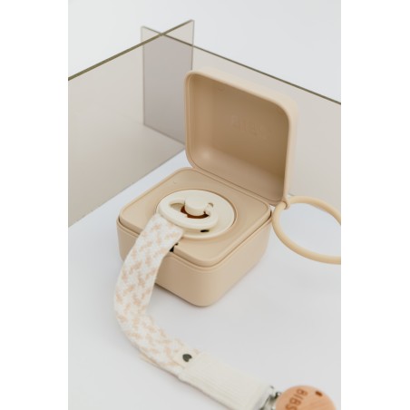 BIBS Attache sucette tressée - Ivory / Vanilla