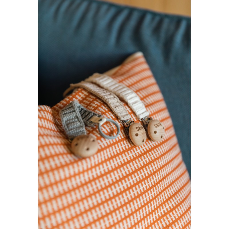 BIBS Attache sucette Tricot - Cloud