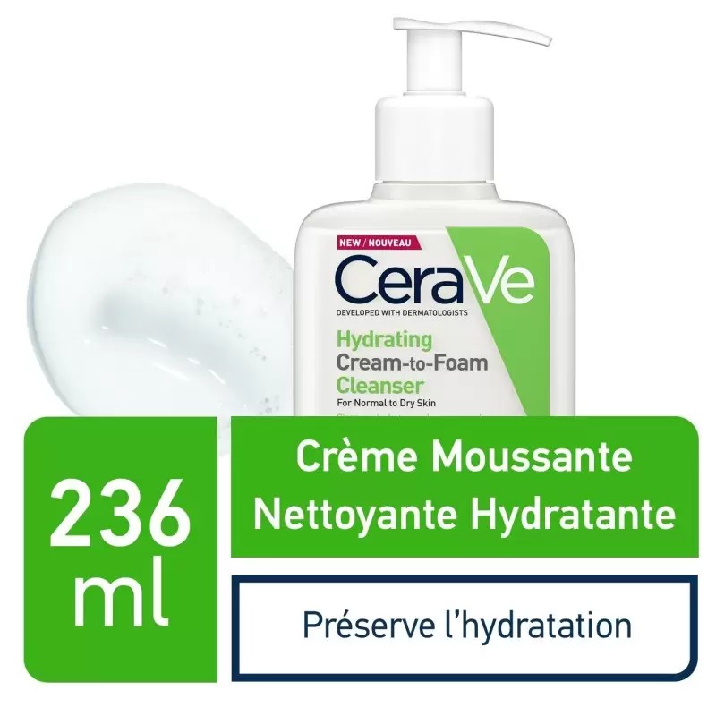 CeraVe Crème Moussante Nettoyante Hydratante 236ml