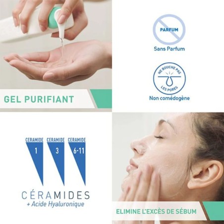 CeraVe Gel Moussant Nettoyant Peaux Normales à Grasses - 236ml