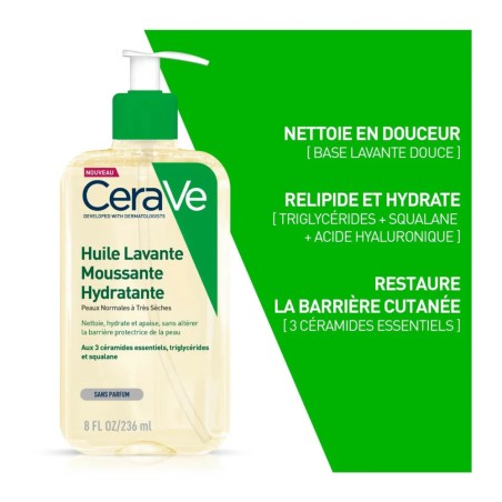 CeraVe Huile Lavante Moussante Hydratante 236ml