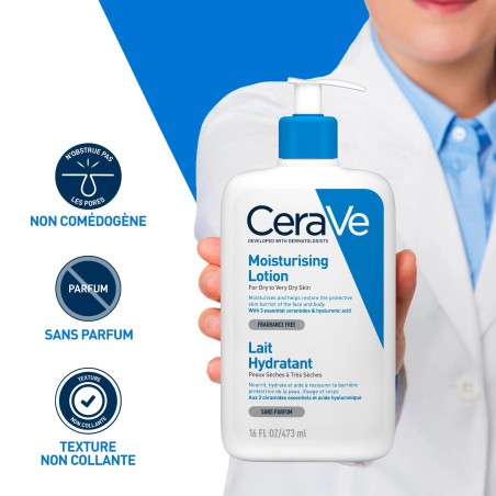 CeraVe Lait Hydratant Peau Sèche à Très Sèche 473ml