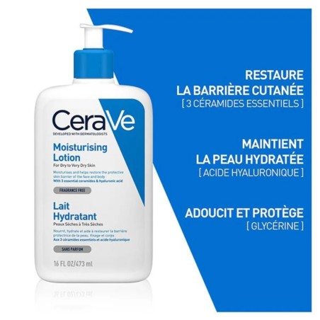 CeraVe Lait Hydratant Peau Sèche à Très Sèche 473ml