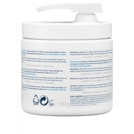 CeraVe Baume Hydratant Nourrissant Peau Sèche à Très Sèche -454g avec Pompe