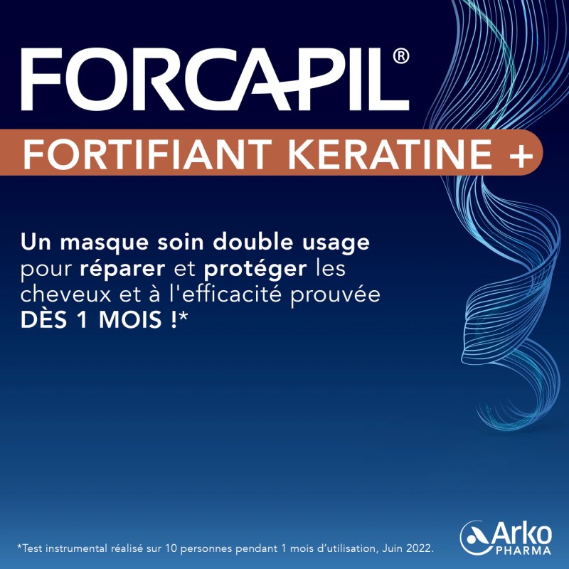 Forcapil Kératine Masque Soin Double Usage – 200 ml