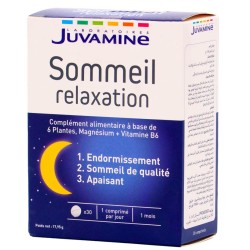 Juvamine Sommeil Relaxation Vitamine B6 + Magnésium – 30 comprimés