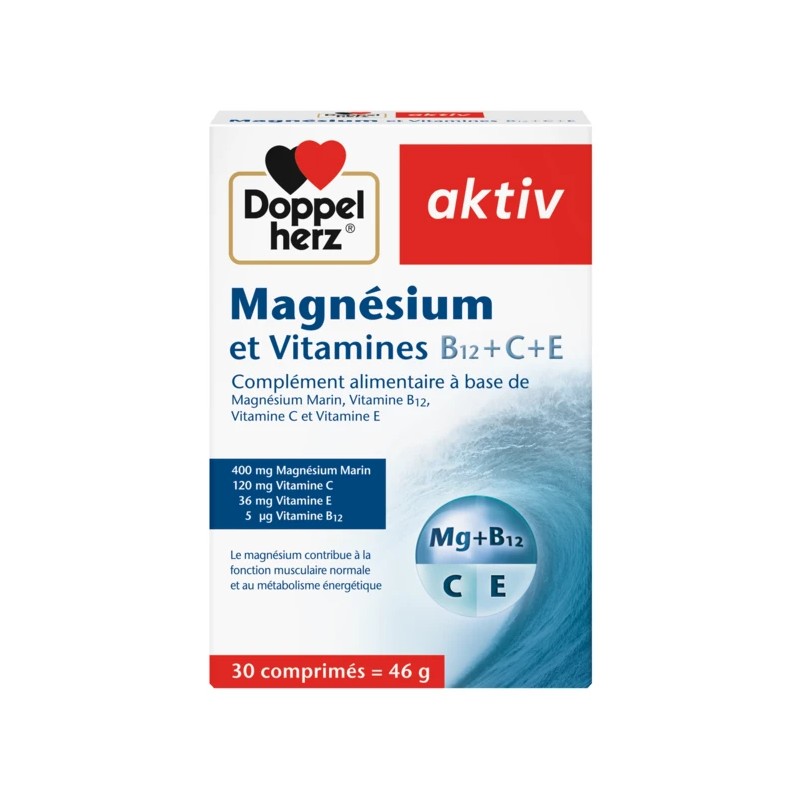 Doppelherz Aktiv Magnésium + Vitamines B12, C & E