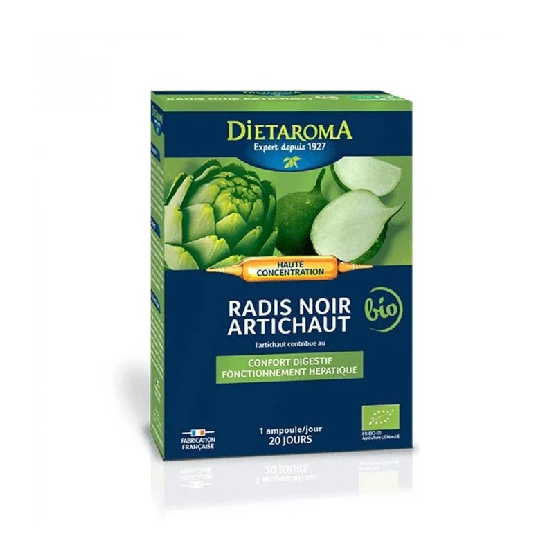 Dietaroma Radis Noir & Artichaut Bio – 20 ampoules