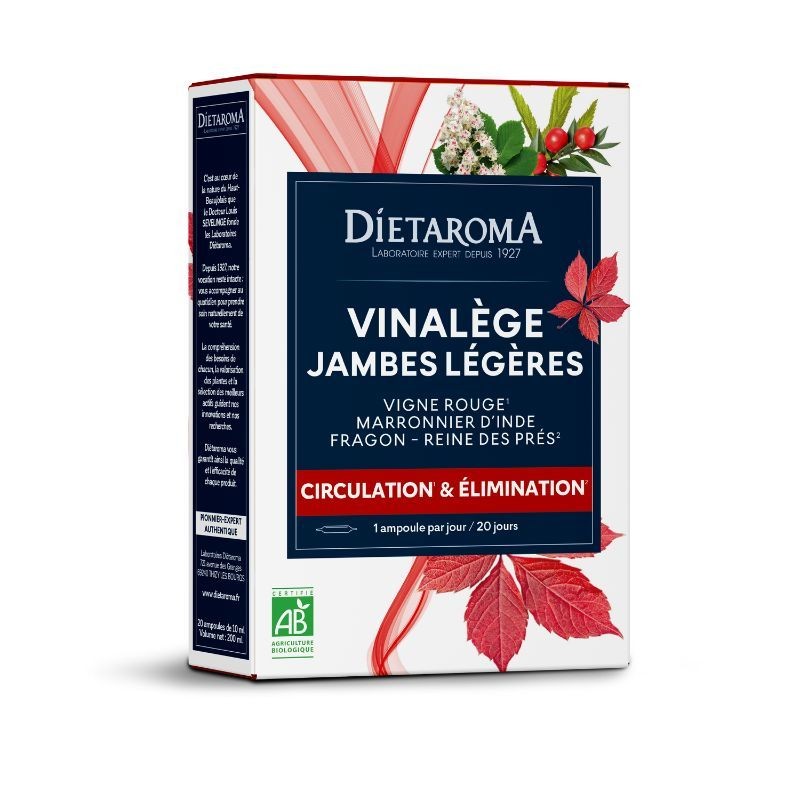 Dietaroma Vinalège Jambes Légères – 20 ampoules