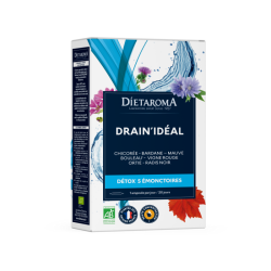 Dietaroma Drain Idéal Détox 5 Émonctoires Bio – 20 ampoules