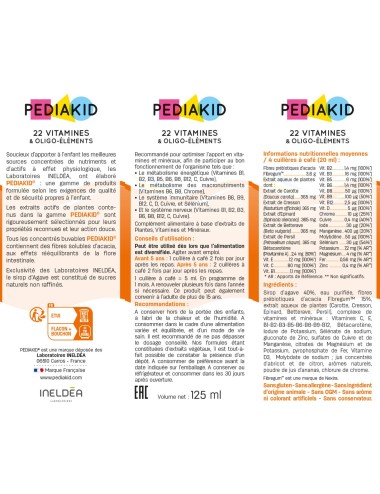 Pediakid 22 Vitamines & Oligo-éléments – Sirop 125 ml