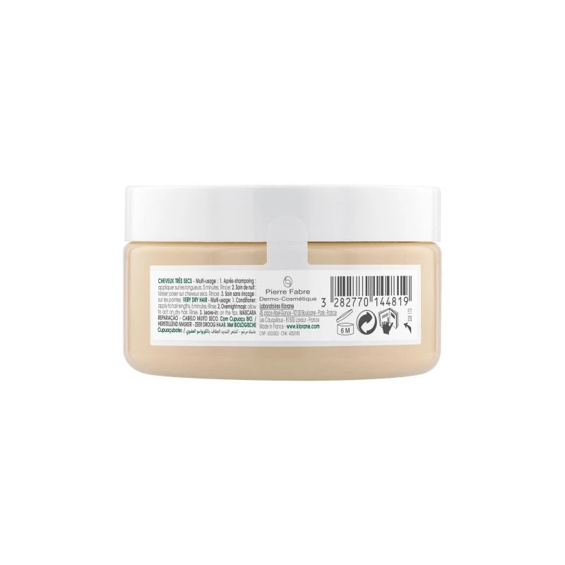 KLORANE – Masque Réparateur 3-en-1 au Beurre de Cupuaçu BIO (150 ml)
