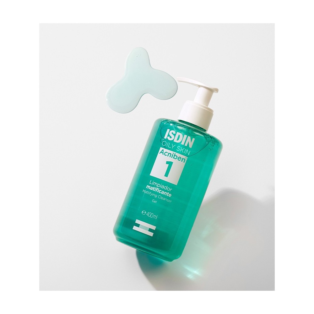 ISDIN Acniben 1 Gel Nettoyant Matifiant – Flacon Pompe 400 ml