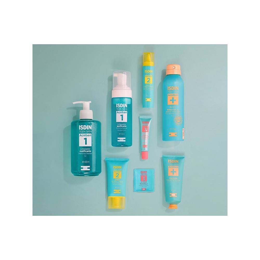 ISDIN Acniben 1 Gel Nettoyant Matifiant – Flacon Pompe 400 ml