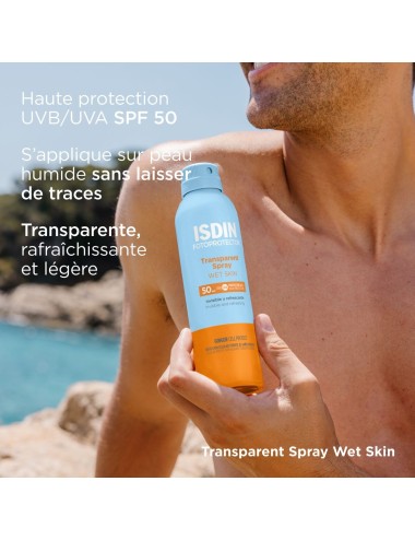 ISDIN Fotoprotecteur Spray Adulte Wet Skin – 250 ml