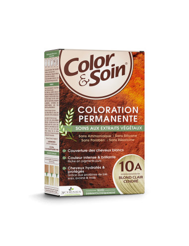 Les 3 Chênes Color&Soin Coloration Permanente 10A Blond Clair Cendré – 135 ml