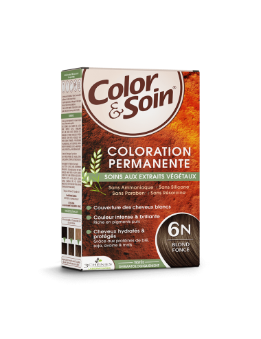 Les 3 Chênes Color&Soin Coloration Permanente 6N Blond Foncé – 135 ml