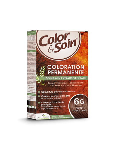 Les 3 Chênes Color&Soin Coloration Permanente 6G Blond Foncé Doré – 135 ml