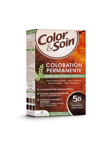 Les 3 Chênes Color&Soin Coloration Permanente 5B Marron Chocolat – 135 ml