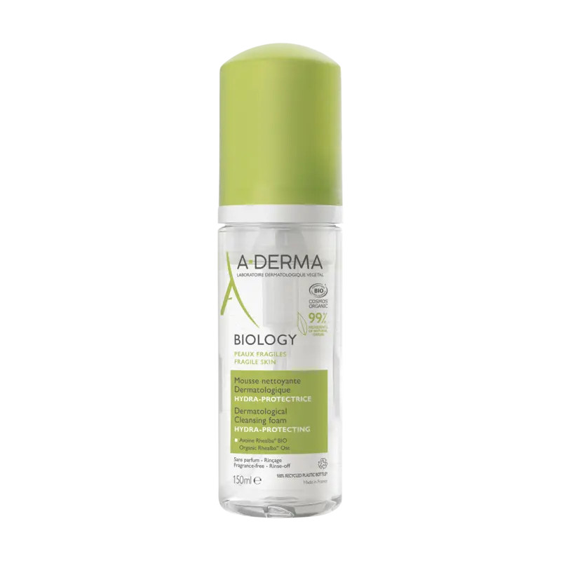 A-Derma Biology – Mousse Nettoyante Hydra-Protectrice