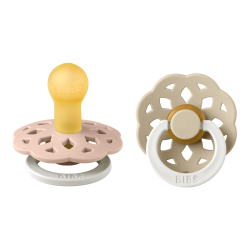 2 Sucettes BIBS Bohème Ronde Blush / Vanilla - GLOW