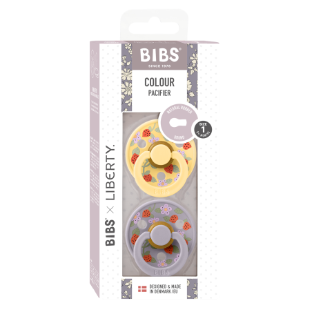 2 Sucettes BIBS Colour Ronde Eloise Strawberry and Cream