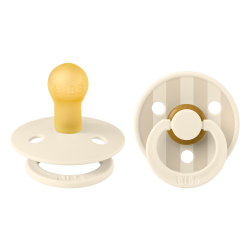 2 Sucettes BIBS Colour Ronde Studio Ivory Vanilla Mix