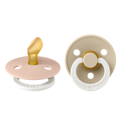 2 Sucettes BIBS Colour Anatomique Blush / Vanilla - GLOW