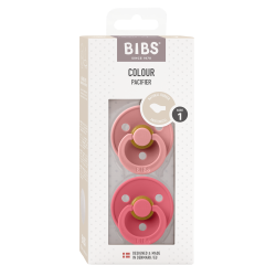 2 Sucettes BIBS Colour Anatomique Dusty Pink / Coral