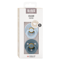 2 Sucettes BIBS Colour Anatomique Baby Blue / Petrol