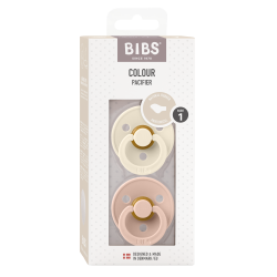 2 Sucettes BIBS Colour Anatomique Ivory / Blush