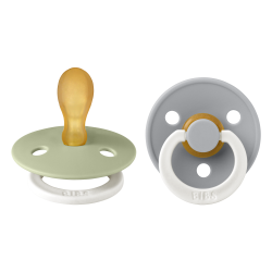 2 Sucettes BIBS Colour Symetique Sage / Cloud - GLOW