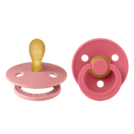 2 Sucettes BIBS Colour Symetique Dusty Pink / Coral