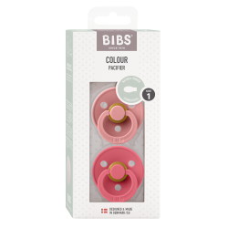 2 Sucettes BIBS Colour Symetique Dusty Pink / Coral