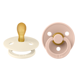 2 Sucettes BIBS Colour Symetique Ivory / Blush