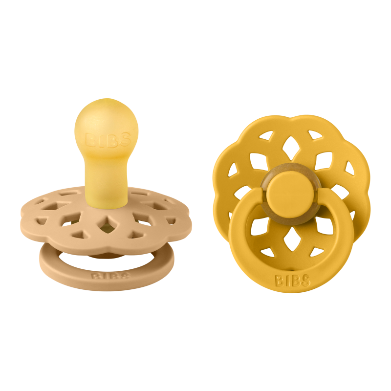 2 Sucettes BIBS Bohème Ronde Desert Sand/Honey Bee