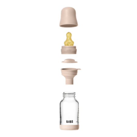 BIBS Biberon en verre 120 ml  Latex - Blush