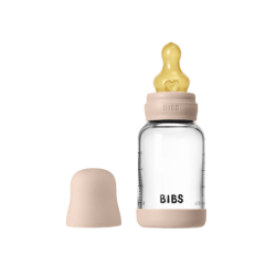 BIBS Biberon en verre 120 ml  Latex - Blush