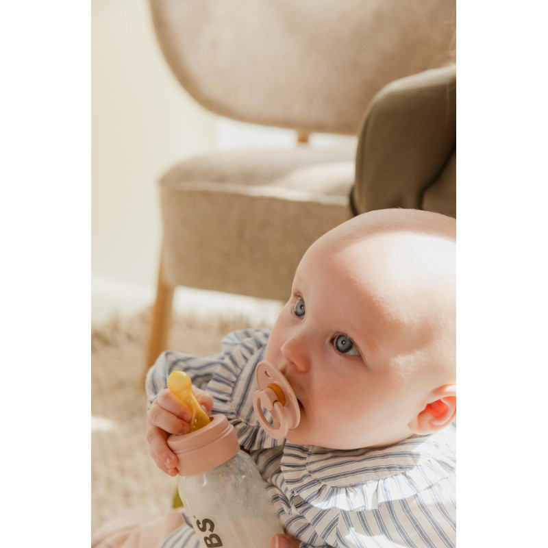 BIBS Biberon en verre 120 ml  Latex - Blush