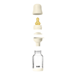BIBS Biberon en verre 120 ml  Latex - Ivory